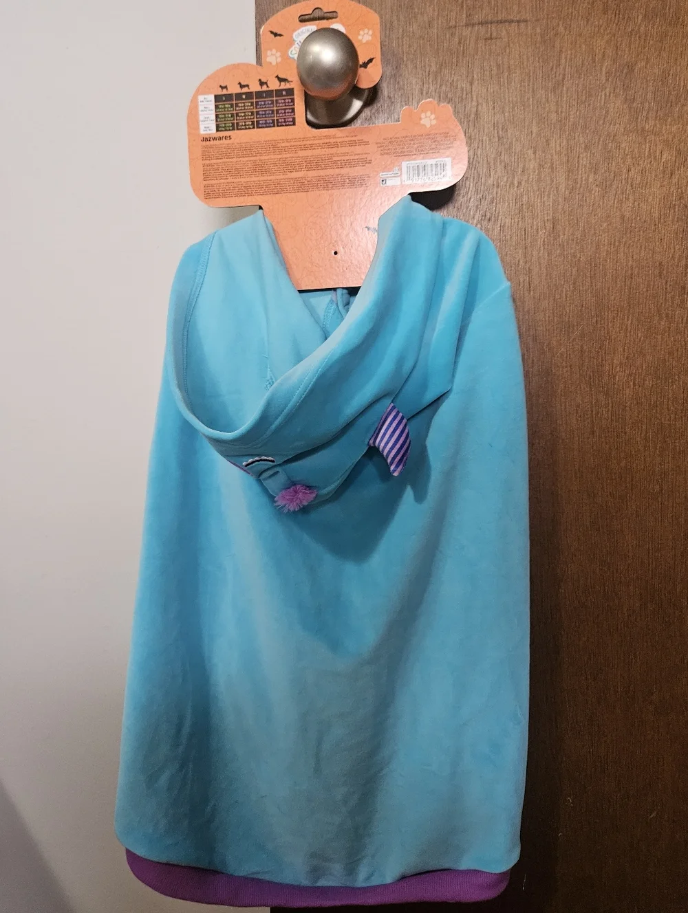 Squishmallows Rorty the Monster Teal & Purple Pet Hoodie Halloween Costume XL